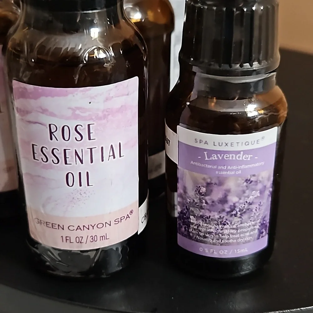 Rose and Lavendar Essential Oils 1 fl oz and .3 fl oz